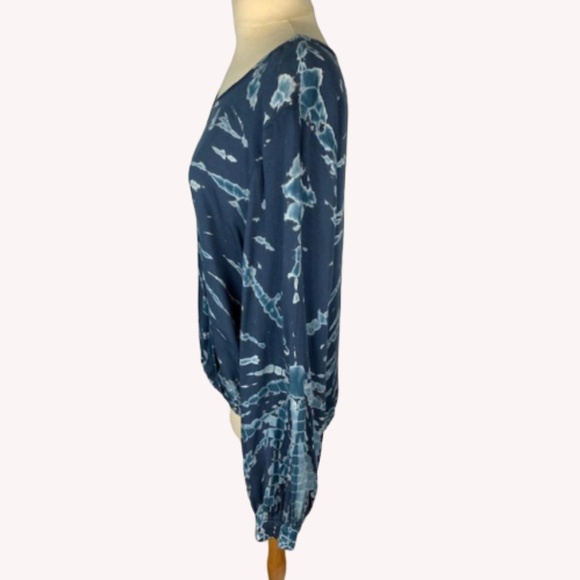 Young Fabulous & Broke Tie Dye Faux Wrap Blouse L - Picture 2 of 6